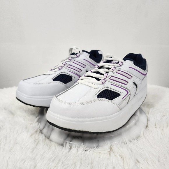 Curves For Women Rocker Sneakers Casual Walking Shape Up Toning Leather Size 10 - Picture 4 of 16